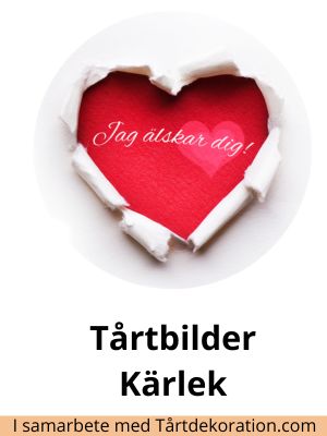 Tårtbild på ett hjärta