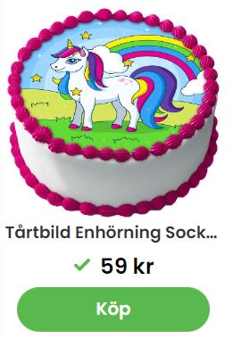 unicorn tårtbild