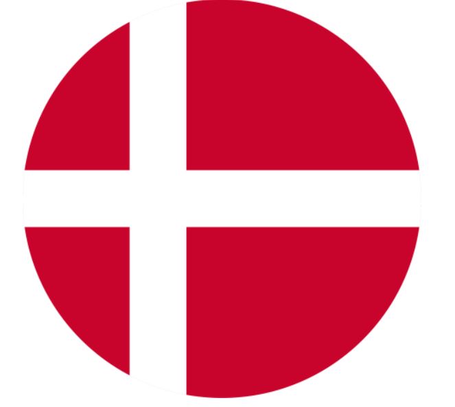 tårtbild med dansk flagga